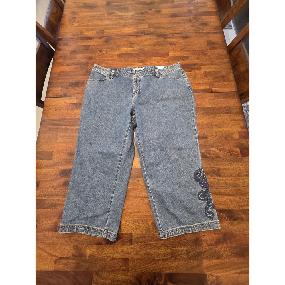 Vintage Tommy Hilfiger Women's Jeans Size 22 Embroidered Cotton New With Tag